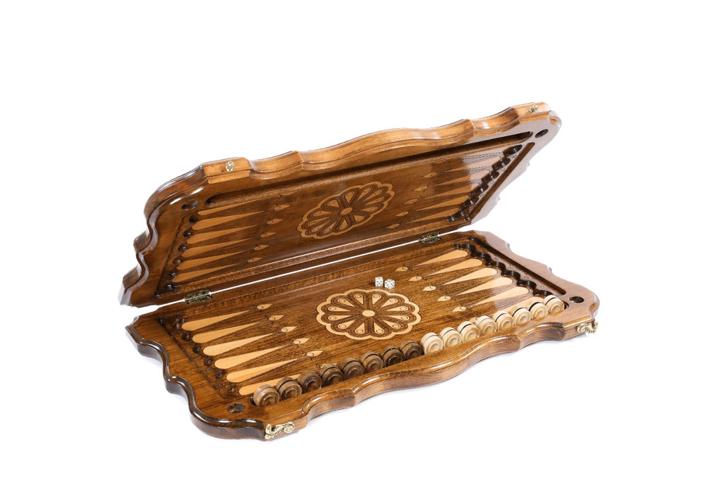 Handmade Wooden Backgammon Set with Etchmiadzin Cathedral, 60 cm - photo 5