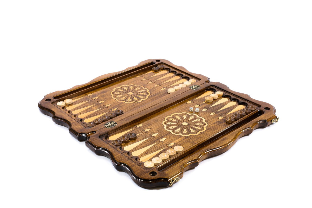 Handmade Wooden Backgammon Set with Etchmiadzin Cathedral, 60 cm - photo 3