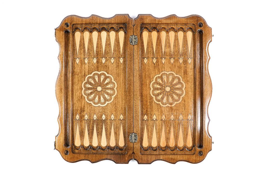Handmade Wooden Backgammon Set with Etchmiadzin Cathedral, 60 cm - photo 8