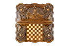 Handmade Wooden Backgammon Set with Etchmiadzin Cathedral, 60 cm - photo 4