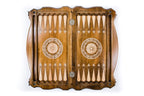 Handmade Wooden Backgammon Set with Russian Coat of Arms, 60 cm - photo 4