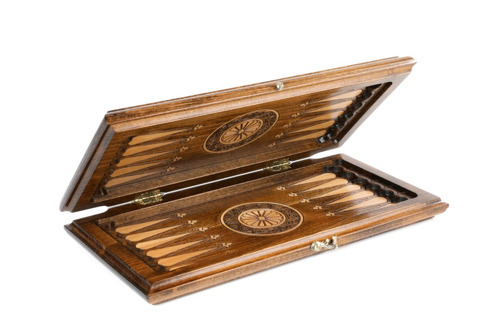 Handmade Wooden Backgammon Set with Geghard Monastery, 40 cm - photo 5