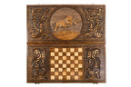 Handmade Wooden Backgammon Set with Bull, 60 cm - photo 11