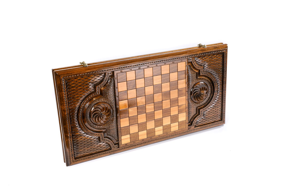 Handmade Wooden Backgammon Set with Mount Ararat, 60 cm - photo 4