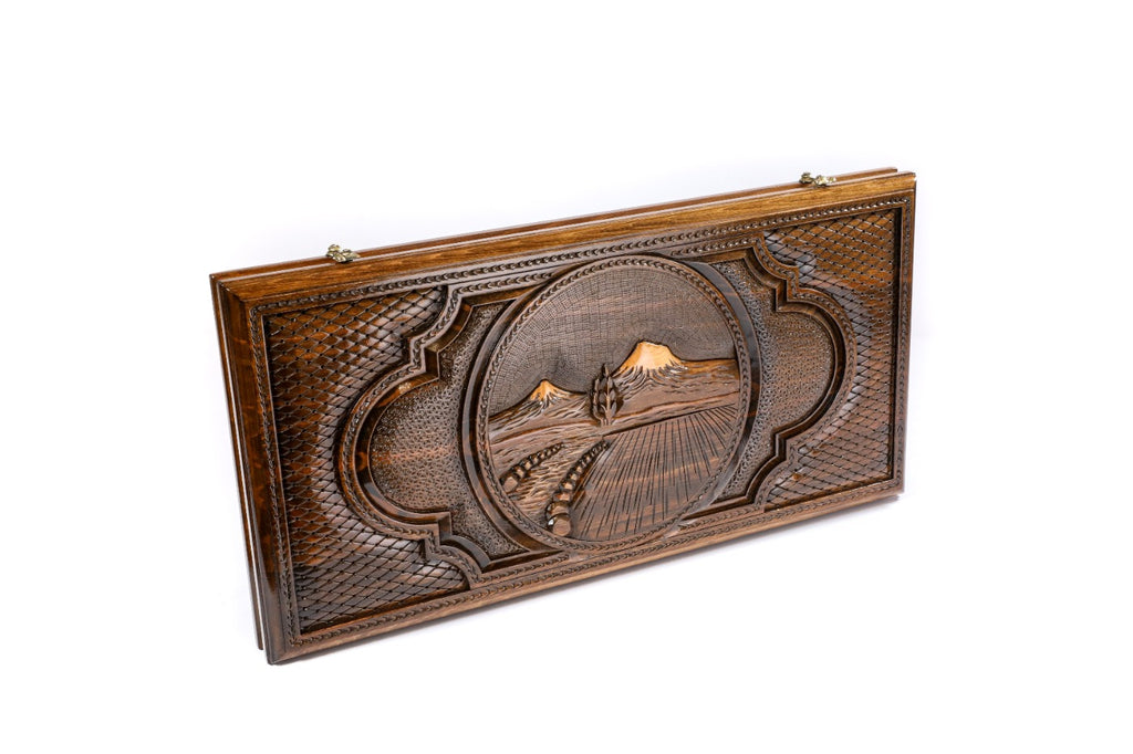 Handmade Wooden Backgammon Set with Mount Ararat, 60 cm - photo 6