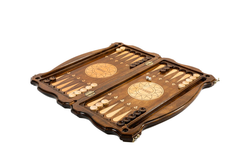 Handmade Wooden Backgammon Set with Lalesh Temple, 60 cm - photo 3