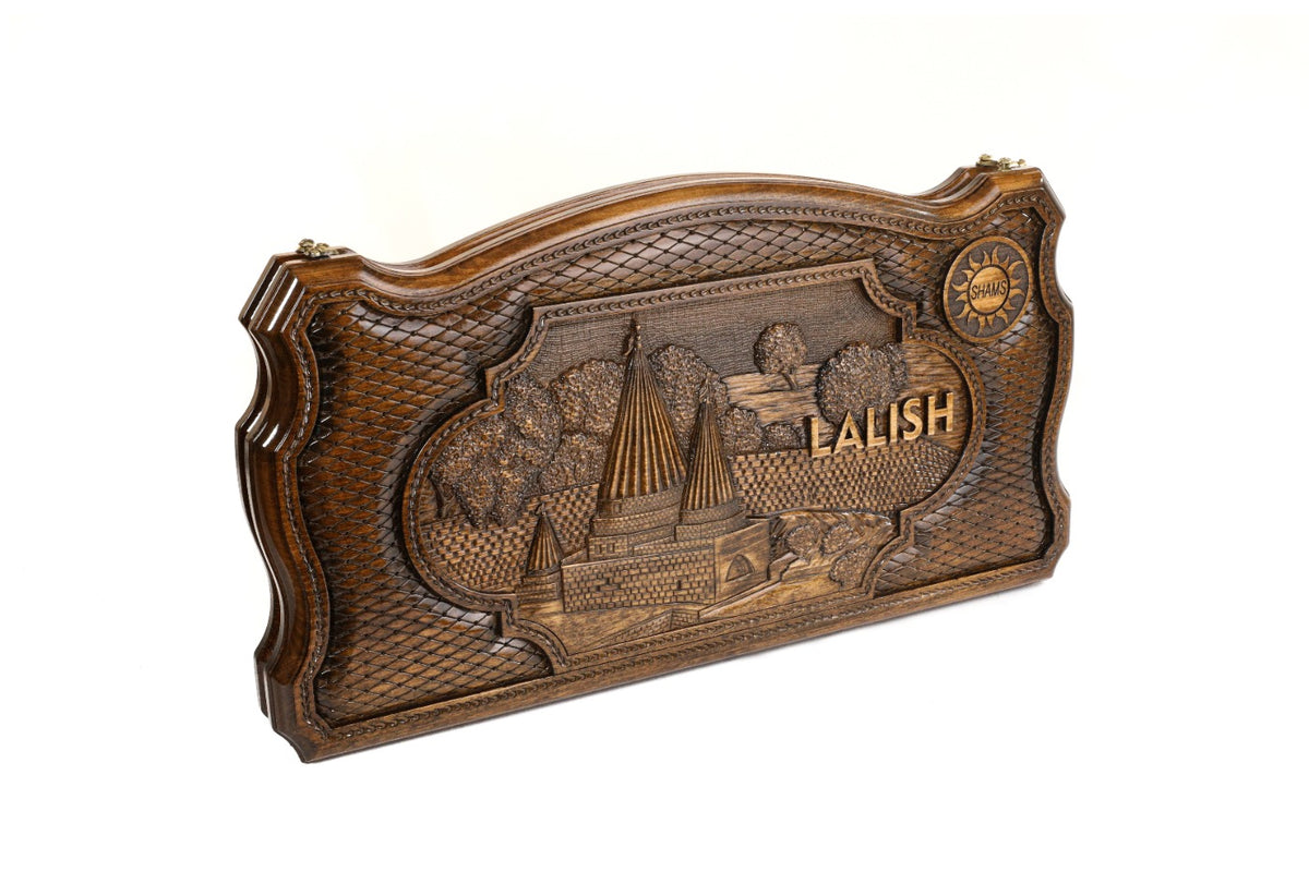 Handmade Wooden Backgammon Set with Lalesh Temple, 60 cm - photo 6