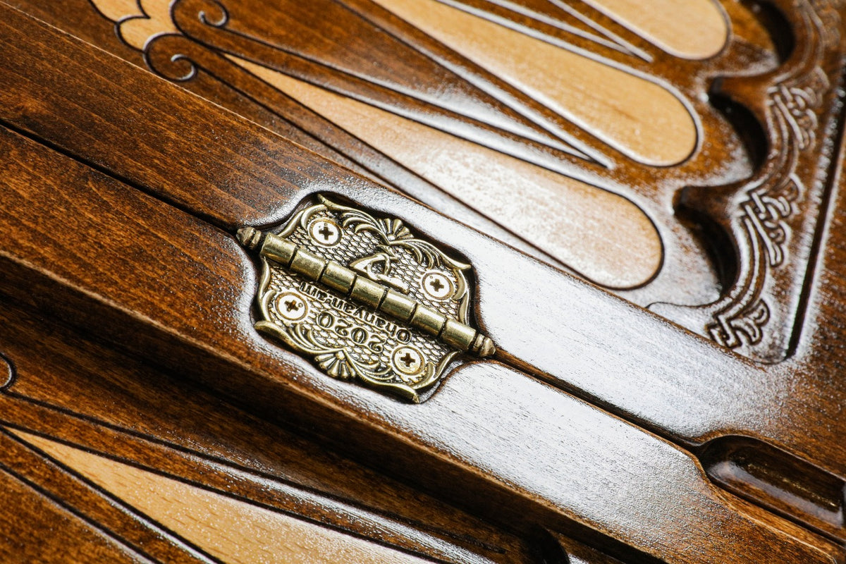 Handmade Wooden Backgammon Set with Lalesh Temple, 60 cm - photo 8
