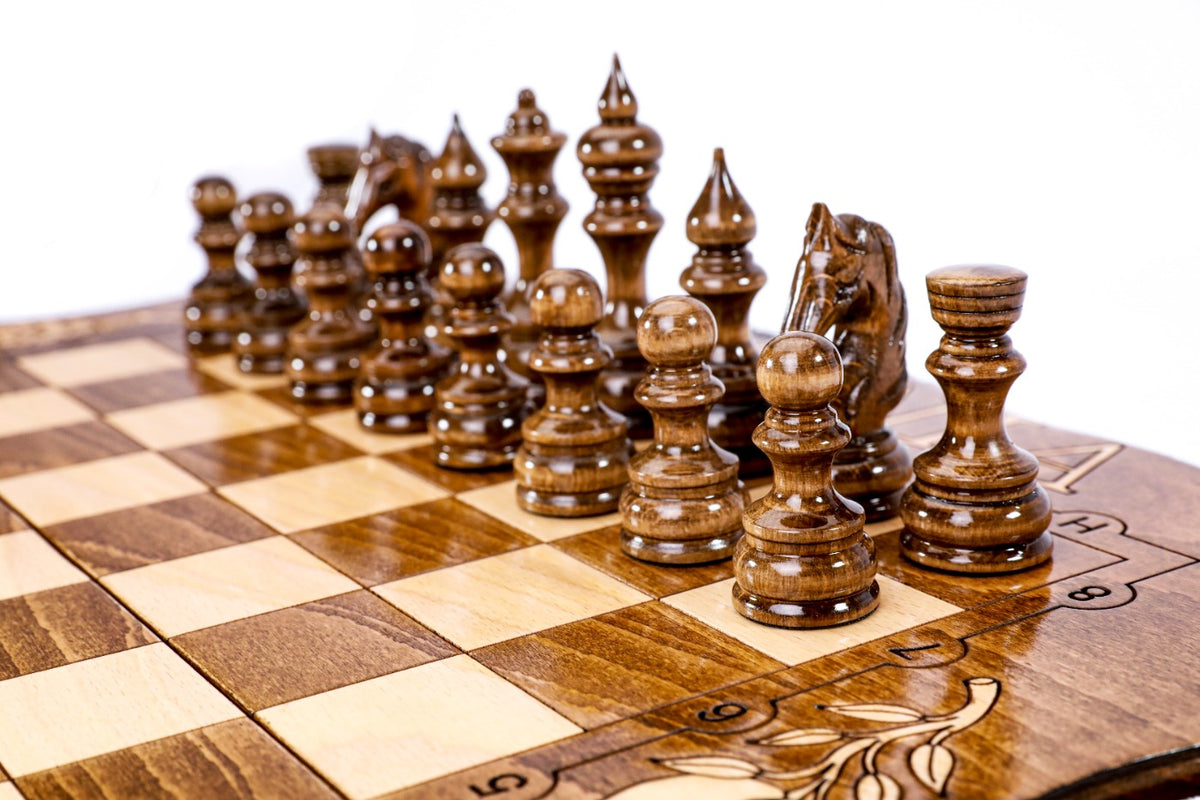Handmade Wooden Chess Set with Ararat Outline, 50 cm - photo 9