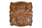Handmade Wooden Two-Sided Backgammon Set with Georgian Coat of Arms, 60 cm - photo 4