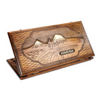 Handmade Wooden Backgammon Set with Mount Ararat, 60 cm (Model 11654)