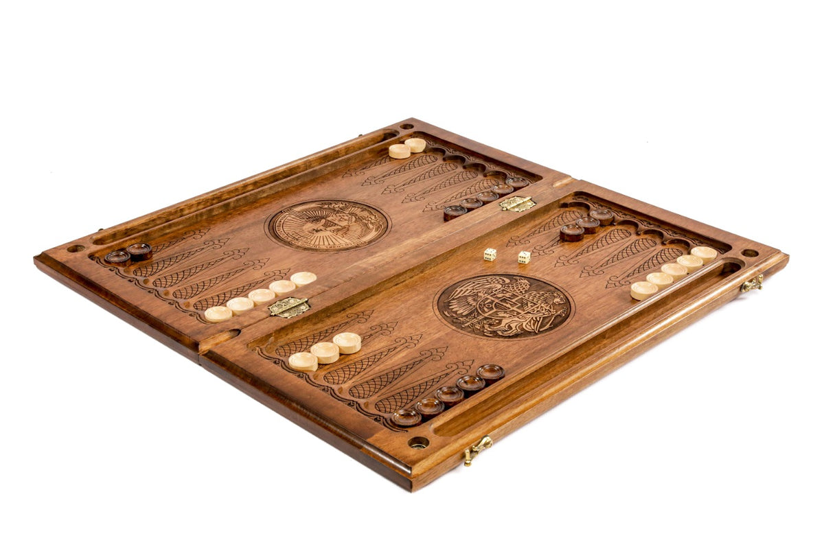 Handmade Wooden Backgammon Set, Classic Board, 60 cm - photo 3