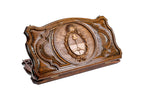 Handmade Wooden Two-Sided Backgammon Set with Armenian and Argentine Coats of Arms, 60 cm - photo 2