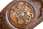 Handmade Wooden Two-Sided Backgammon Set with Armenian and Argentine Coats of Arms, 60 cm - photo 9