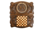 Handmade Wooden Backgammon Set with Tatarstan Coat of Arms, 60 cm - photo 11