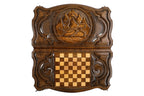 Handmade Wooden Backgammon Set with Ossetia Coat of Arms, 60 cm - photo 12