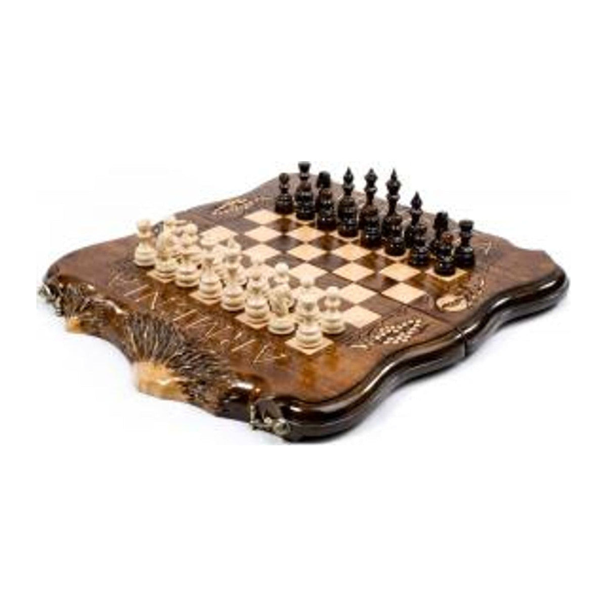 Juego de ajedrez y backgammon con silueta del Ararat, 30 cm