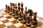 Handmade Wooden Chess Set with Contour Outline, 50 cm - photo 7