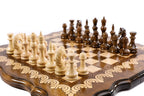 Handmade Wooden Chess Set with Contour Outline, 50 cm - photo 2