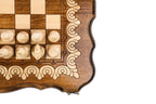 Handmade Wooden Chess Set with Contour Outline, 50 cm - photo 9
