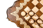 Handmade Wooden Chess Set with Contour Outline, 50 cm - photo 11
