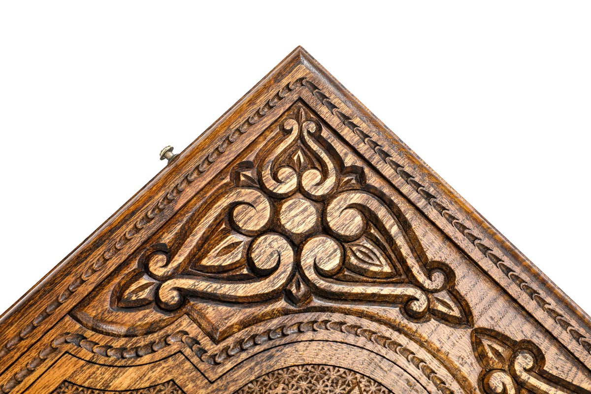 Handmade Wooden Two-Sided Backgammon Set with Gandzasar and Cross, 70 cm - photo 9