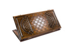 Handmade Walnut Backgammon Set with Garni Temple, 60 cm - photo 4