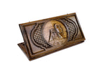 Handmade Walnut Backgammon Set with Artsakh Monument, 60 cm