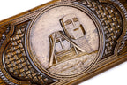 Handmade Walnut Backgammon Set with Artsakh Monument, 60 cm - photo 2