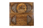 Handmade Walnut Backgammon Set with Artsakh Monument, 60 cm - photo 4