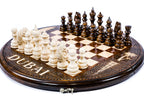 Handmade Wooden Circular Chess Set with Dubai Edition, 40 cm - photo 2