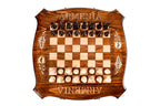 Handmade Wooden Chess and Backgammon Set with Contour Outline, 60 cm - photo 12