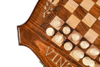 Handmade Wooden Chess and Backgammon Set with Contour Outline, 60 cm - photo 11