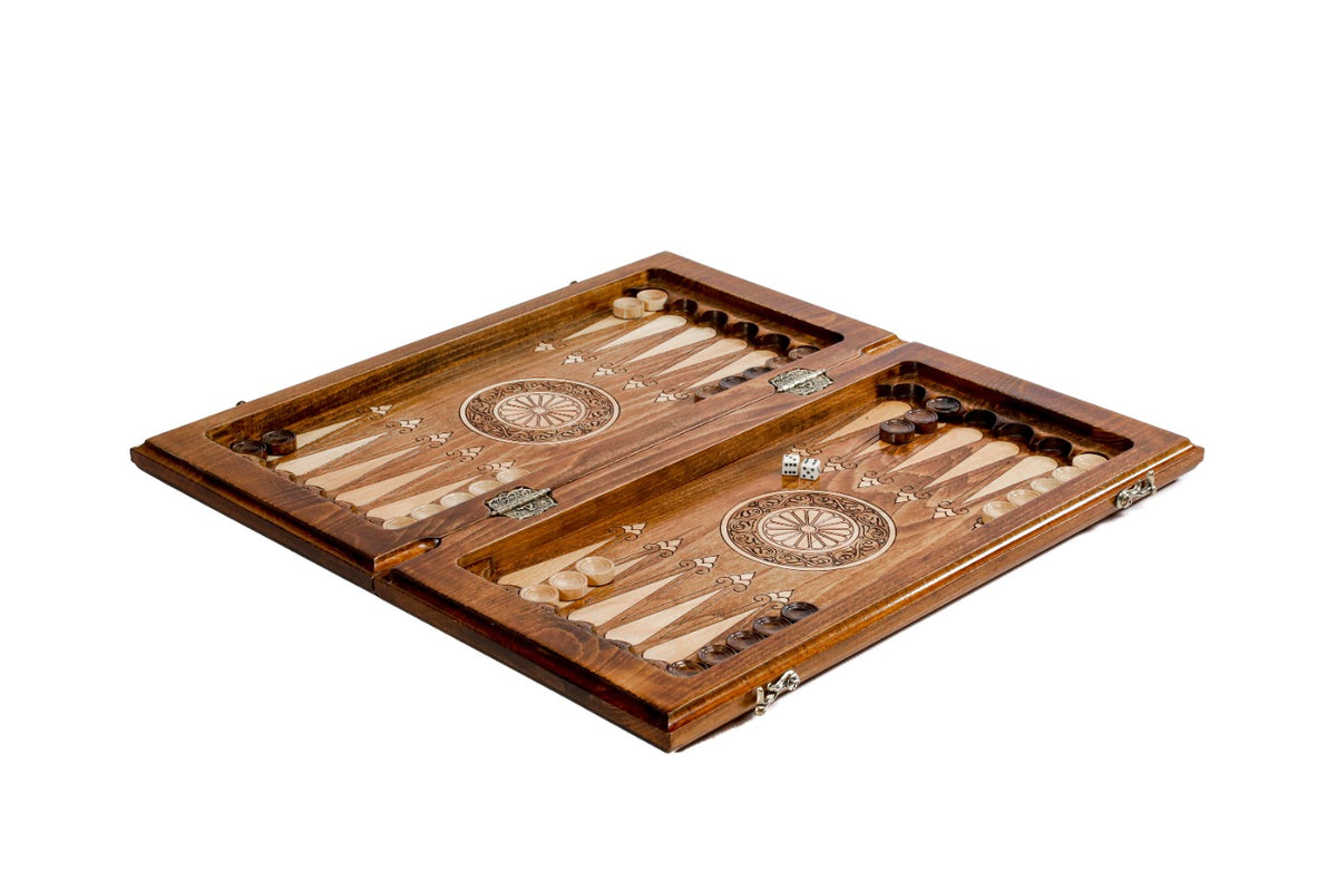 Handmade Wooden Chess and Backgammon Set, Classic Board, 50 cm - photo 3