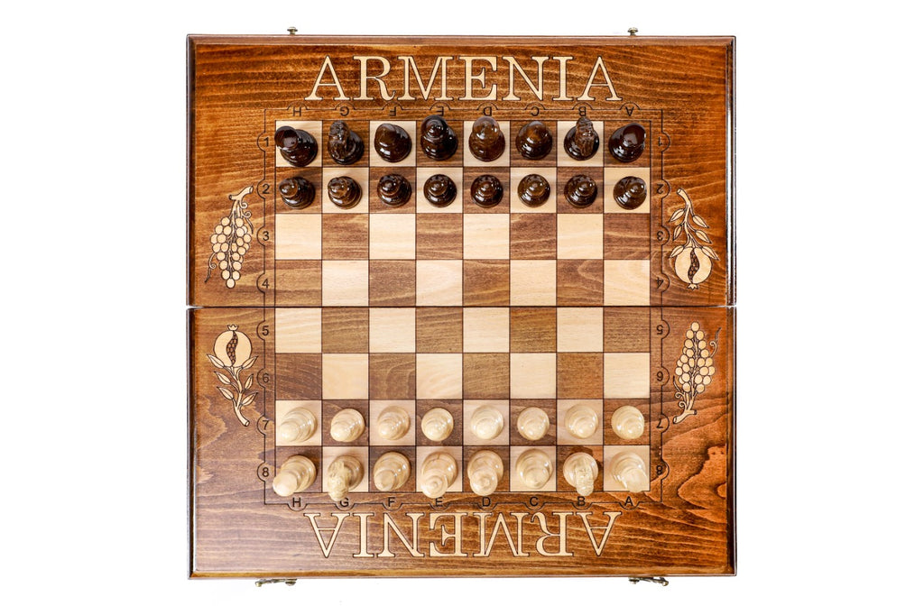 Handmade Wooden Chess and Backgammon Set, Classic Board, 50 cm - photo 9