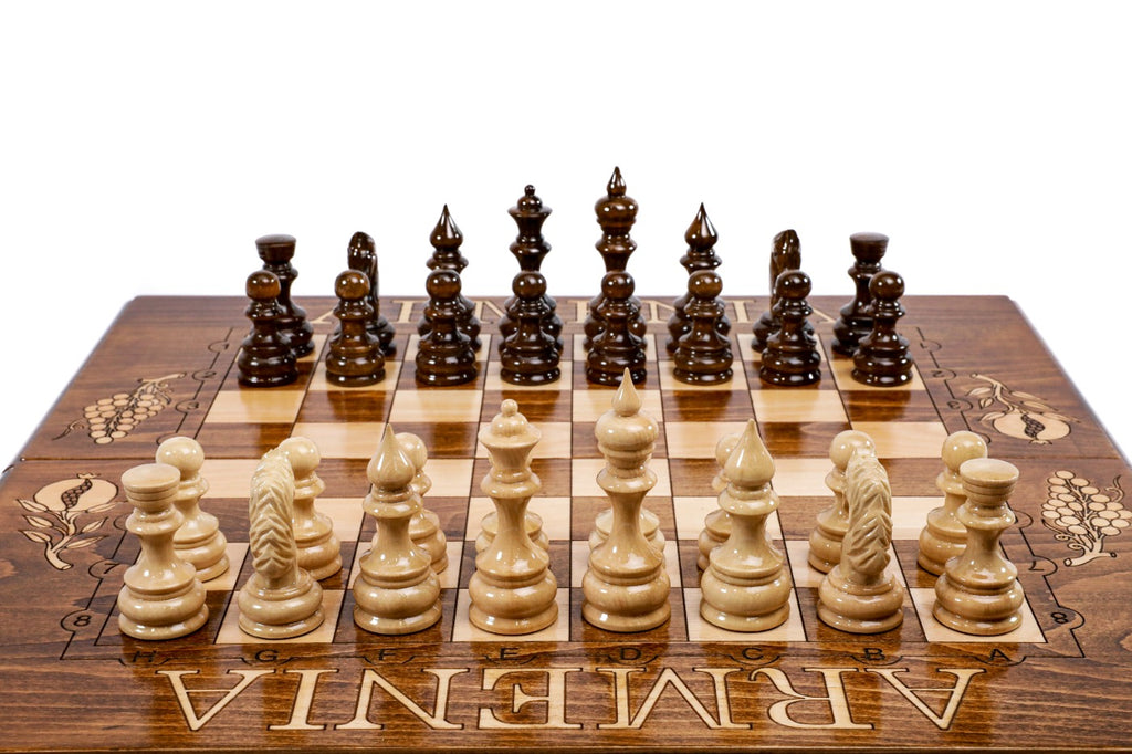 Handmade Wooden Chess and Backgammon Set, Classic Board, 50 cm - photo 5
