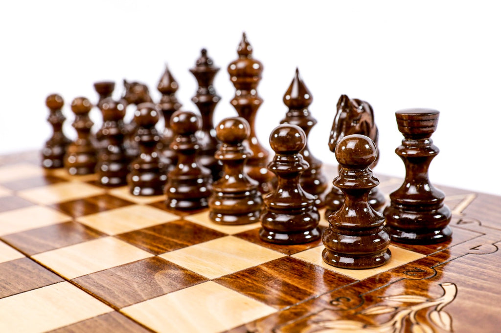 Handmade Wooden Chess and Backgammon Set, Classic Board, 50 cm - photo 10