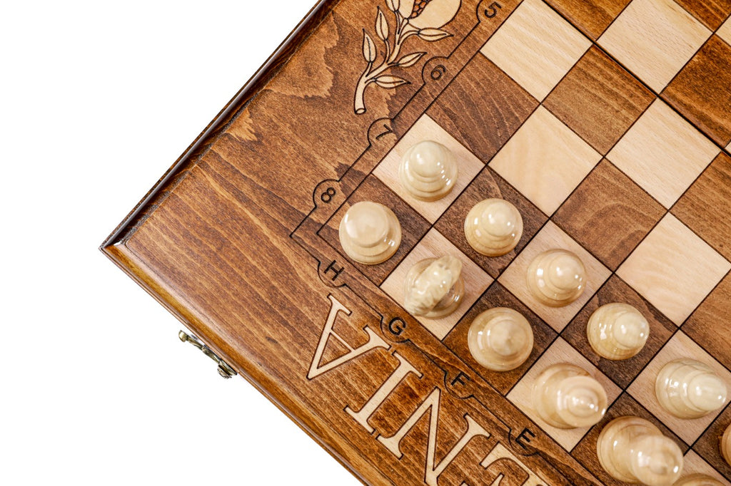 Handmade Wooden Chess and Backgammon Set, Classic Board, 50 cm - photo 12