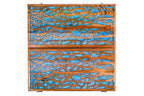Handmade Walnut Two-Sided Backgammon Set with Epoxy Trees, 60 cm - photo 8