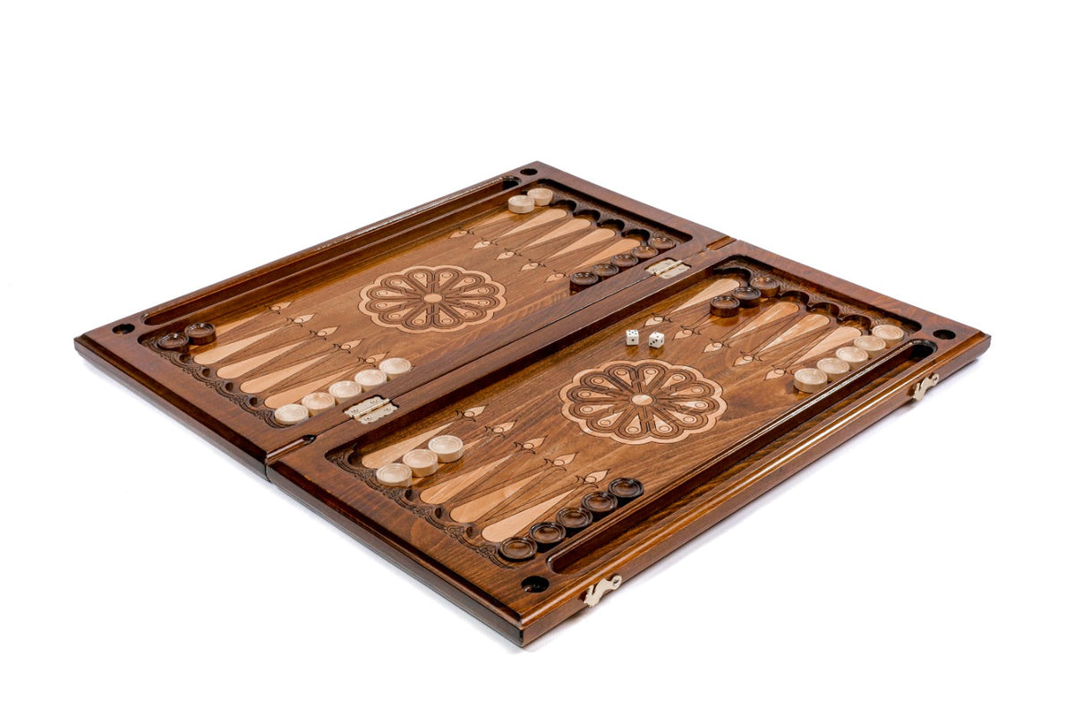Backgammon-Set mit Wappen Usbekistans, 60 cm – Foto 3