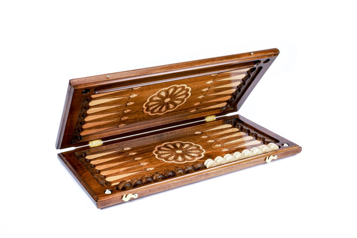 Backgammon-Set mit Wappen Usbekistans, 60 cm – Foto 5