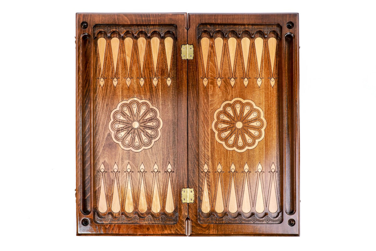 Handmade Wooden Backgammon Set with Uzbekistan Coat of Arms, 60 cm - photo 12