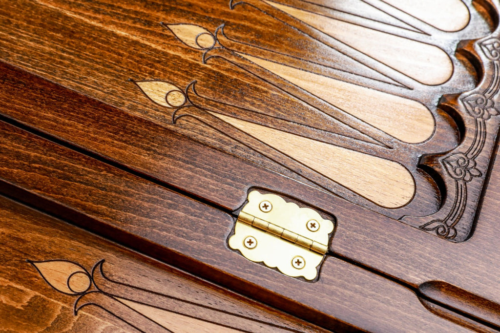 Handmade Wooden Backgammon Set with Uzbekistan Coat of Arms, 60 cm - photo 10
