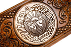 Handmade Wooden Backgammon Set with Uzbekistan Coat of Arms, 60 cm - photo 2