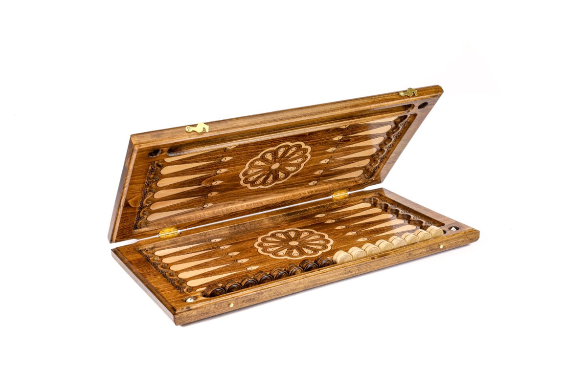 Handmade Wooden Backgammon Set with Armenian Ornament, 60 cm - photo 5