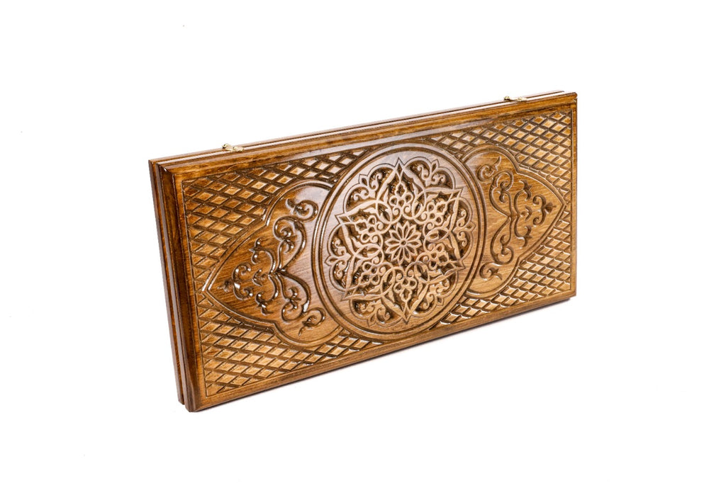 Handmade Wooden Backgammon Set with Armenian Ornament, 60 cm - photo 6