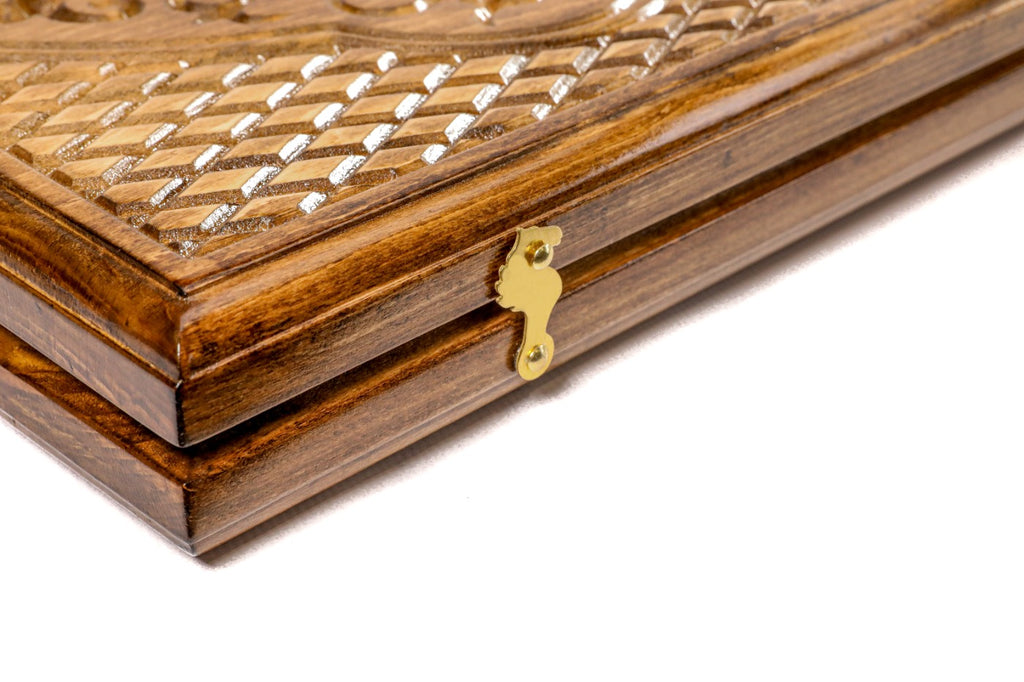 Handmade Wooden Backgammon Set with Armenian Ornament, 60 cm - photo 7