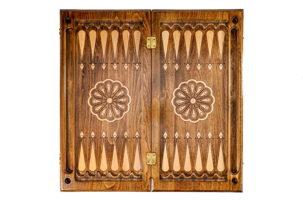 Handmade Wooden Backgammon Set with Armenian Ornament, 60 cm - photo 12