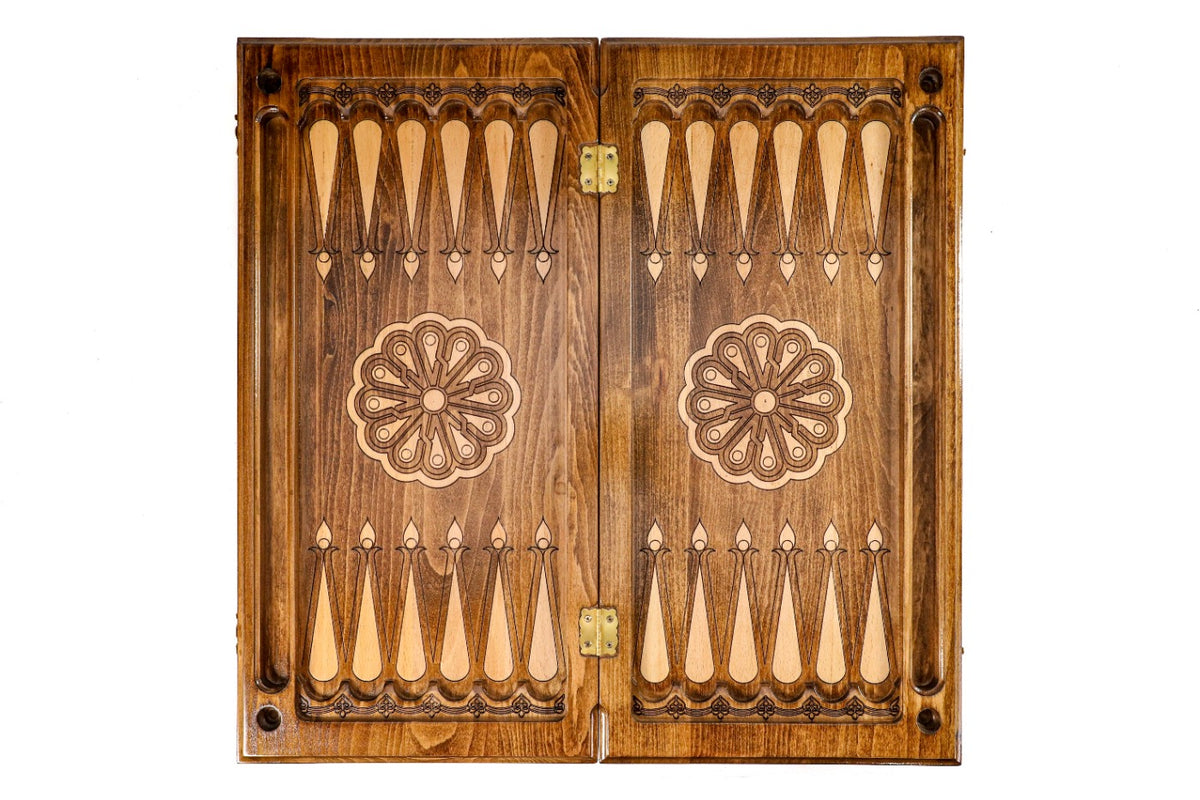 Handmade Wooden Backgammon Set with Armenian Ornament, 60 cm - photo 12