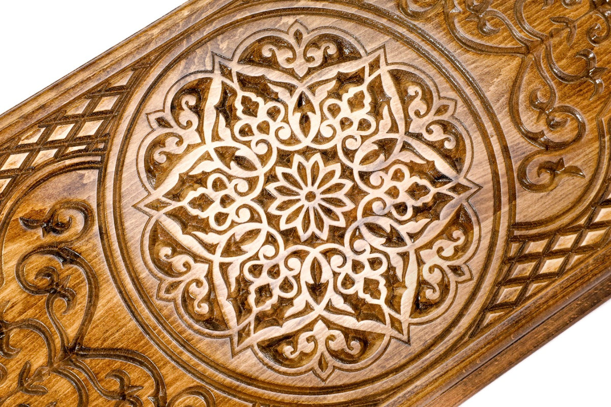 Handmade Wooden Backgammon Set with Armenian Ornament, 60 cm - photo 2